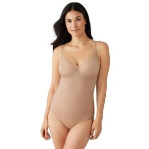 NWT Wacoal Elevated Allure Wire Free Shaping Body Briefer 40DD Tan Ultimate Lift